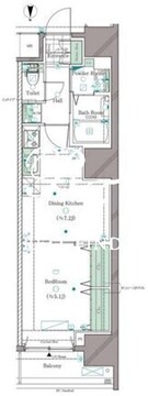 ガリシア笹塚 703 間取り図