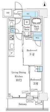 フロンティアレジデンス錦糸公園 105 間取り図
