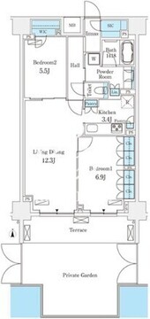 フロンティアレジデンス錦糸公園 110 間取り図