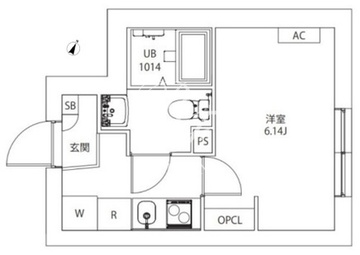 アクシアエムーシティ武蔵小山 402 間取り図