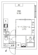アクシアエムーシティ武蔵小山 205 間取り図