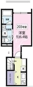 Y's中野本町 203 間取り図