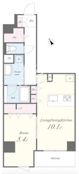 オー・クレール道灌山 203 間取り図