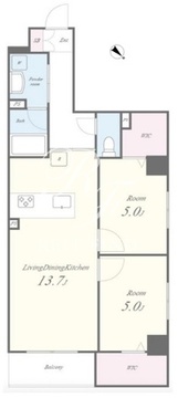 オー・クレール道灌山 205 間取り図