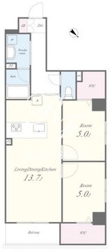 オー・クレール道灌山 405 間取り図