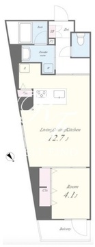 オー・クレール道灌山 101 間取り図