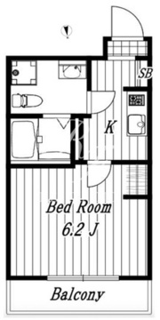 リオラ北千住 203 間取り図