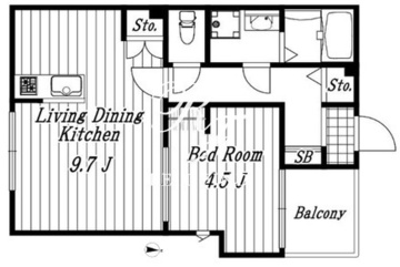 リオラ北千住 301 間取り図