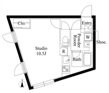 アバンティア中野新橋 201 間取り図