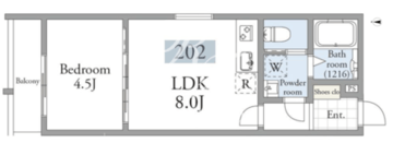 アーベインテラス南千住 202 間取り図