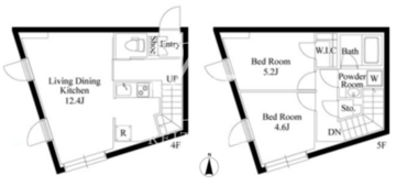 アバンティア中野新橋 401 間取り図