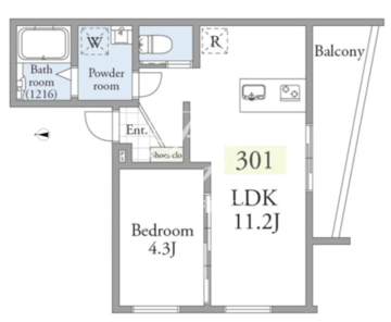 アーベインテラス南千住 301 間取り図
