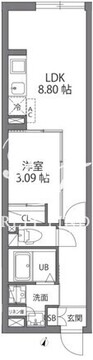 ルネコート大鳥居 203 間取り図