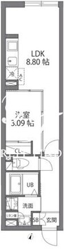 ルネコート大鳥居 303 間取り図