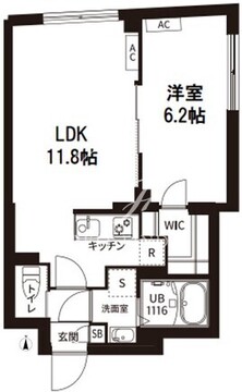 レピュア旗の台レジデンス 101 間取り図