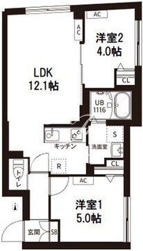 レピュア旗の台レジデンス 201 間取り図