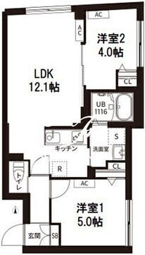 レピュア旗の台レジデンス 501 間取り図