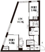 レピュア旗の台レジデンス 203 間取り図