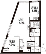 レピュア旗の台レジデンス 403 間取り図