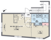 ココフラット十条 501 間取り図