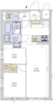プロスタイルウェルス堀切菖蒲園 201 間取り図