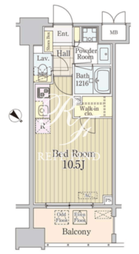 グランパレス東京八重洲アベニュー 1002 間取り図