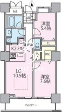 ロイヤルパークスタワー南千住 1808 間取り図