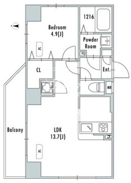 アルファコート谷在家 904 間取り図