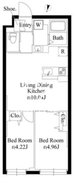 グランパセオ大岡山 102 間取り図