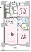 ロイヤルパークスタワー南千住 3611 間取り図