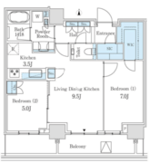 パークコート乃木坂ザタワー 1603 間取り図