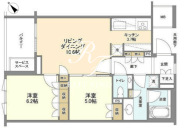 ザ・パークハウス広尾羽澤 220 間取り図