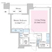 中野ステーションレジデンス 1703 間取り図