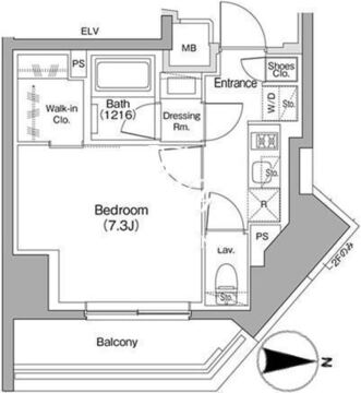 ザ・パークハビオ赤羽 201 間取り図
