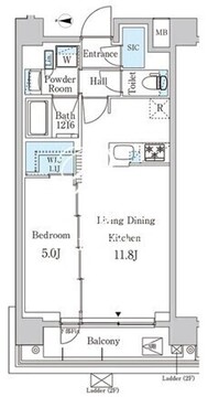 ジオエント中野弥生町 425 間取り図