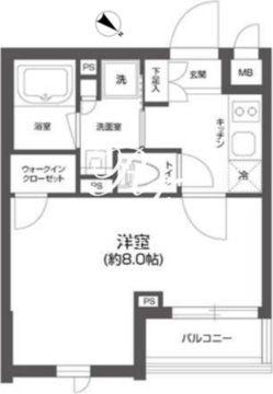 グランパセオ四谷若葉 309 間取り図