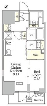 ザ・パークハビオ大森山王 801 間取り図