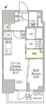 ザ・パークハビオ大森山王 1401 間取り図