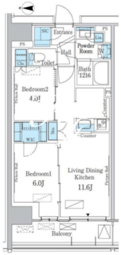 パークアクシス新宿百人町 329 間取り図