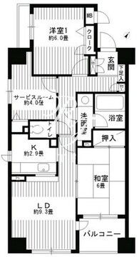 コンフィール日本橋アクアシティ 303 間取り図