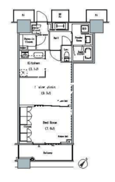 ザ東京タワーズミッドタワー 606 間取り図