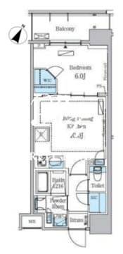 パークアクシス東日本橋ステーションゲート 404 間取り図