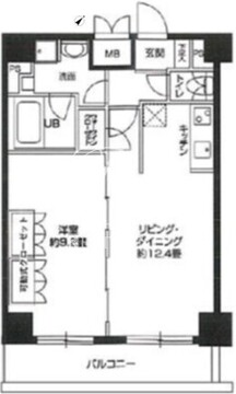 カスタリア用賀 801 間取り図