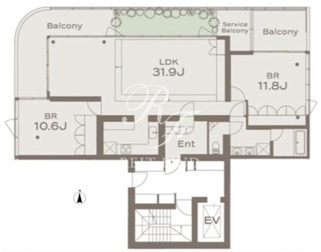 ザ・グランデュオ学芸大学 201 間取り図