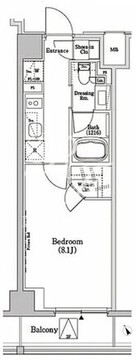 ザ・パークハビオSOHO市谷左内町 202 間取り図