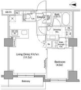ザ・パークハビオ新宿 130 間取り図