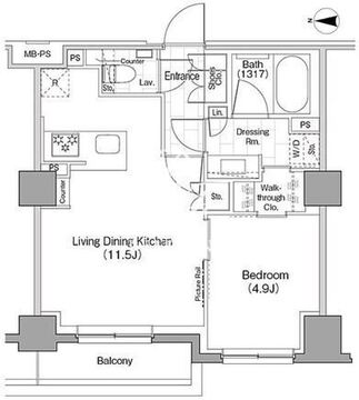 ザ・パークハビオ新宿 130 間取り図