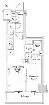 ザ・パークハビオSOHO市谷左内町 201 間取り図