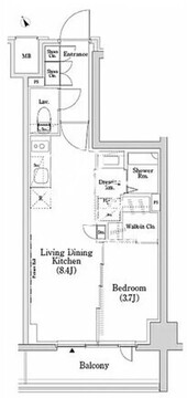 ザ・パークハビオSOHO市谷左内町 401 間取り図