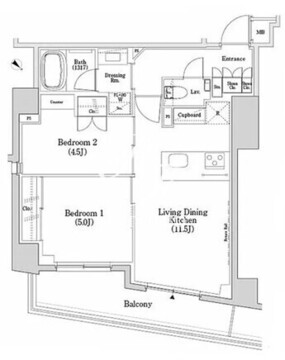 ザ・パークハビオSOHO市谷左内町 412 間取り図